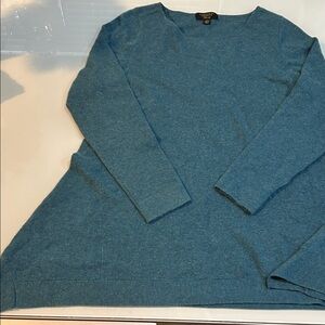 Charter Club Teal Cashmere flared Sweater or dress with leggings !